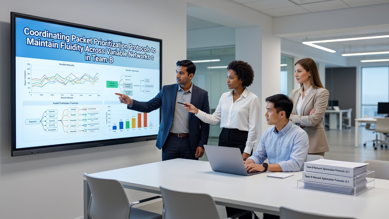 Technical visualization of prioritized data flows during a live team game stream