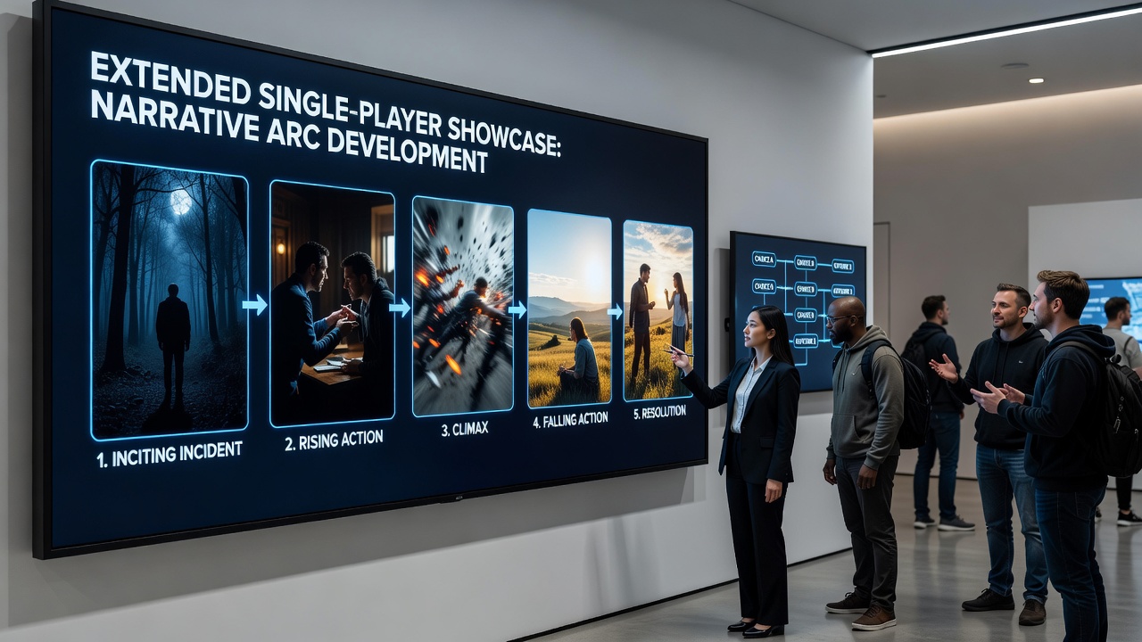Detailed view of scene transition setup during a single-player event