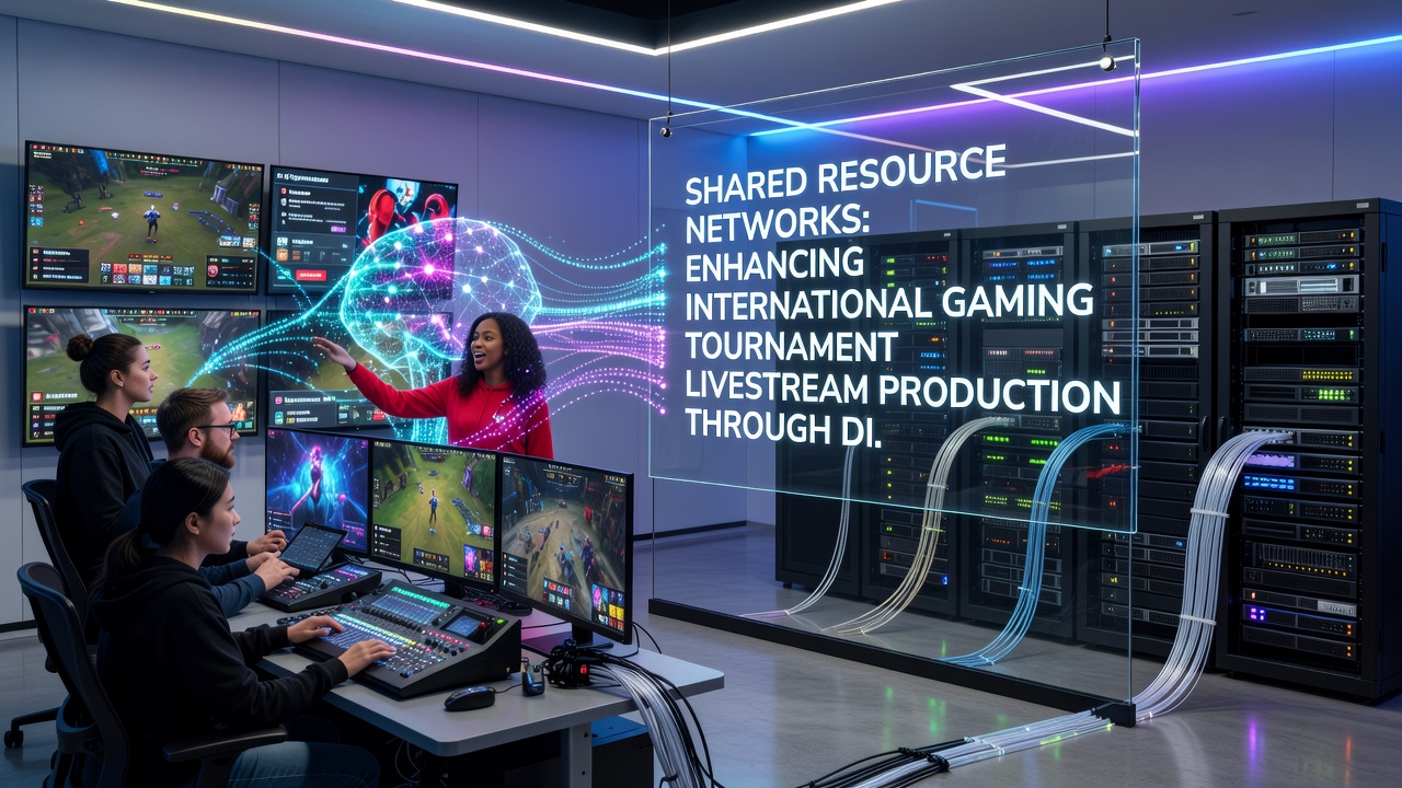 Global map highlighting distributed production nodes used in international esports tournament streams