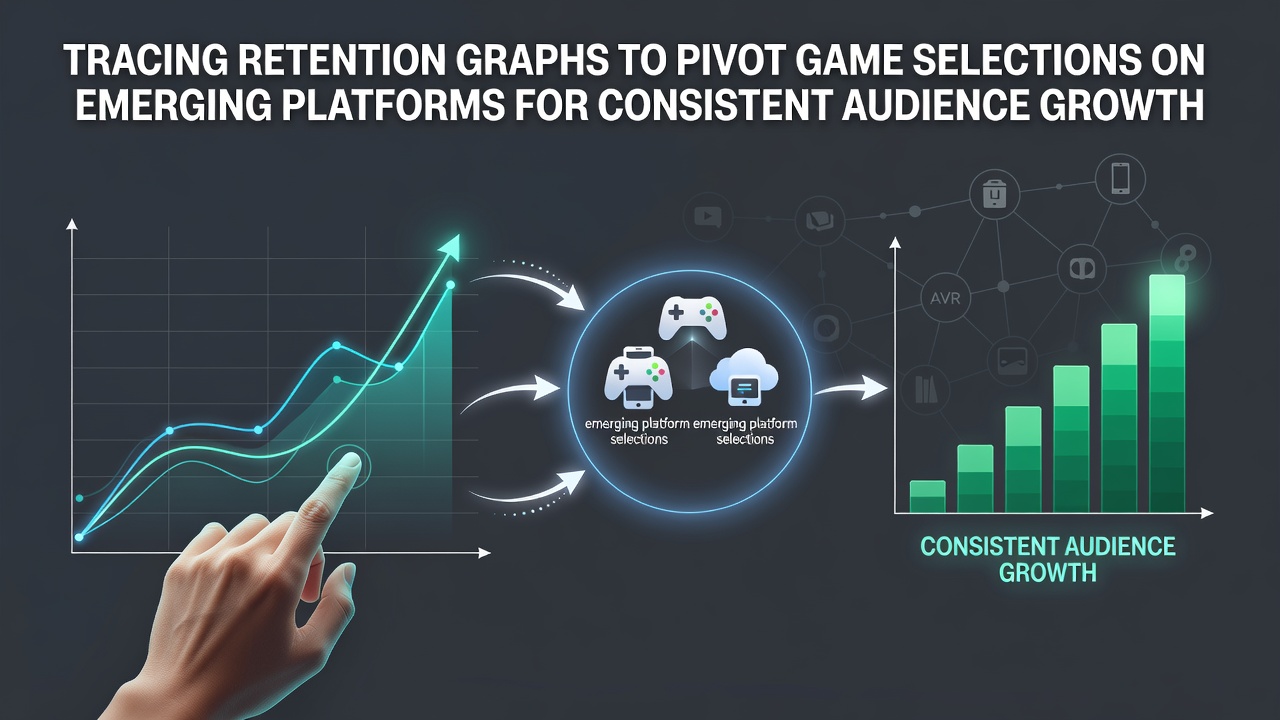Graph showing audience retention curves across multiple game titles on a new gaming platform dashboard
